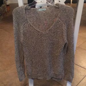Maurice front open weave sweater